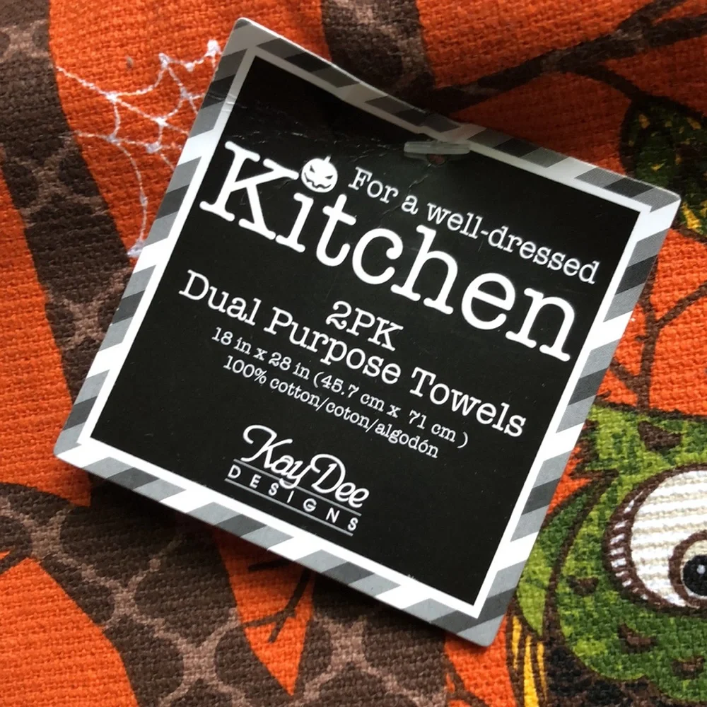 Kay Dee Kitchen Towels Owl Fall Harvest Design